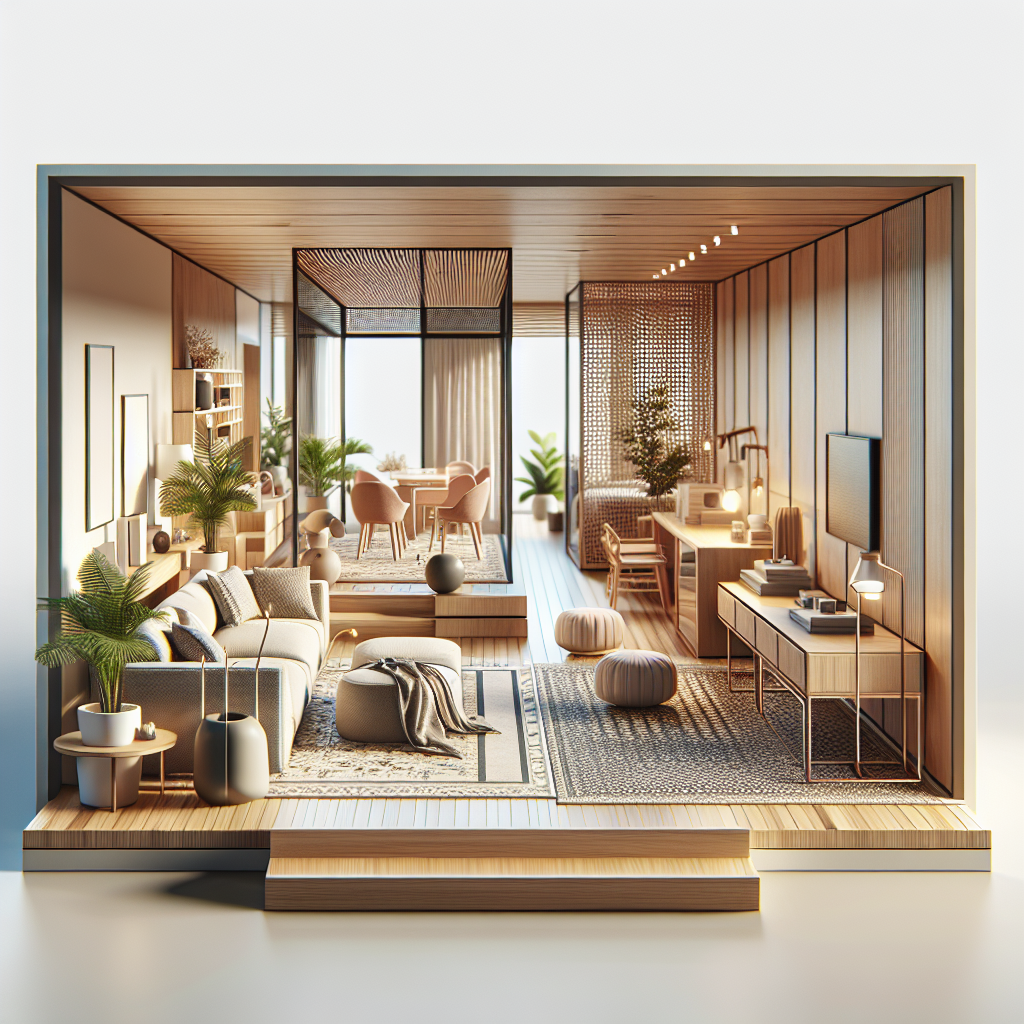 An Airbnb space optimized with the AI Floor-Plan Generator, showcasing furniture placement and decor.